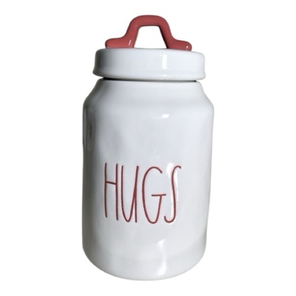 Rae Dunn HUGS Canister Ceramic Farmhouse Storage Jar Lid